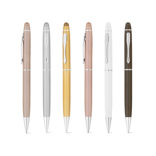 JULIE. Penna a sfera in alluminio riciclato (100% rAL) con punta touch