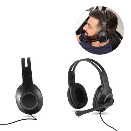 [STR-97088-113] KILBY. Cuffie regolabili con microfono in ABS e PP