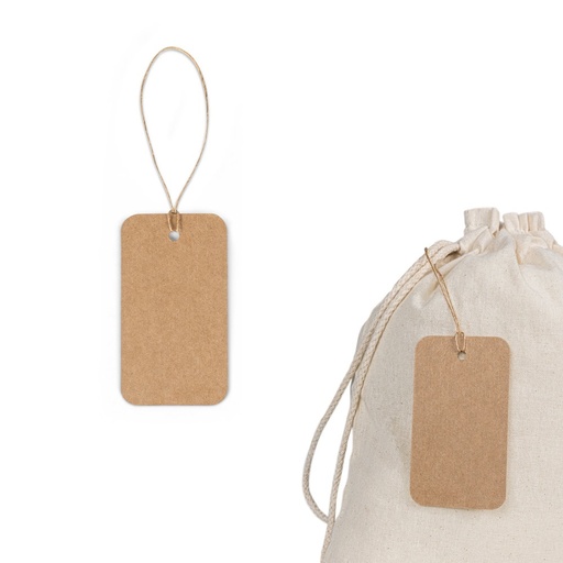 [STR-93671-160] LABEL RECTANGULAR. Etichetta rettangolare realizzata in carta riciclata al 100% (700 g/m²)