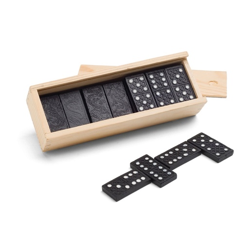[STR-98004-150] MIGUEL. Domino in scatola di legno con coperchio