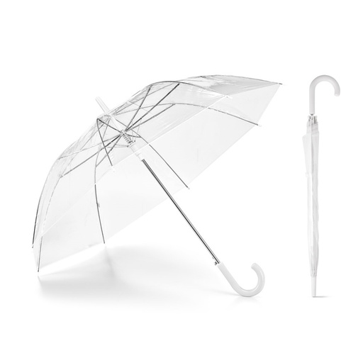 [STR-99143-106] NICHOLAS. Ombrello in POE trasparente con apertura automatica
