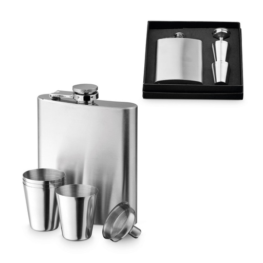 [STR-94665-107] NOVAK. Set bottiglia e bicchieri in acciaio inossidabile 200 mL