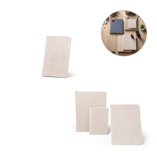 [STR-93291-150] ORGANIC SOFT. Block notes A6 con copertina flessibile fabbricata tramite la materia organica degli elefanti (80%)