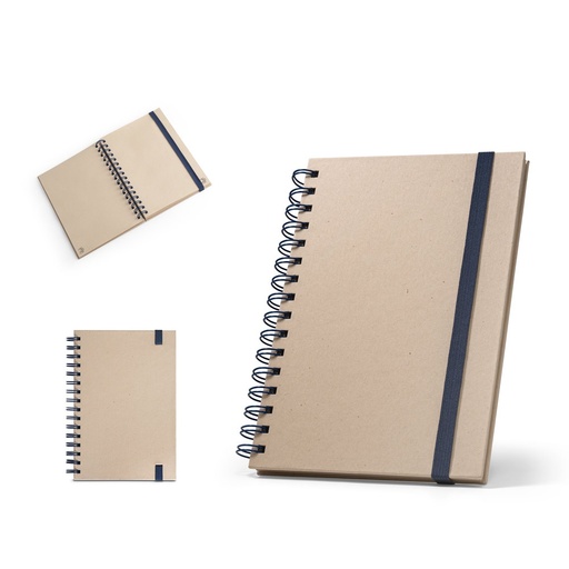 [STR-93287-104] PROUST. Quaderno A5 con anelli, copertina rigida, in carta di canna da zucchero (80% canna da zucchero) con pagine semplici