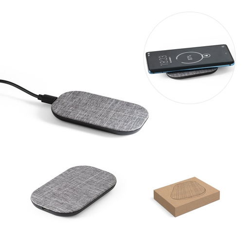 RENEWAL CHARGER. Caricatore wireless veloce da 10W in PET riciclato (100% rPET)