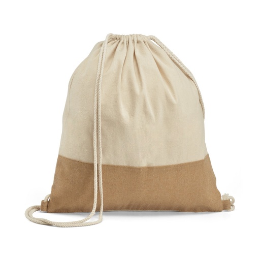[STR-92919-160] SABLON. Zaino a sacca in cotone 100% (160 g/m²)