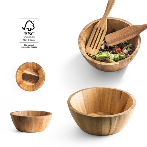 [STR-94290-170] SAGE. Insalatiera rotonda in legno di acacia