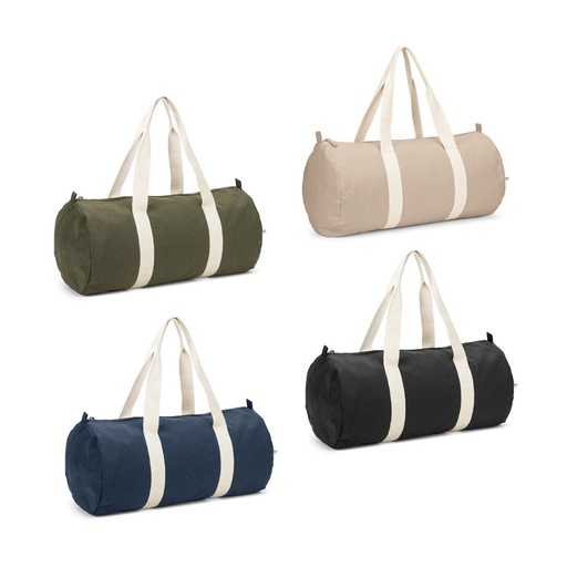 SAINT SPORT. Borsa sportiva in cotone riciclato e poliestere riciclato (380 g/m²)