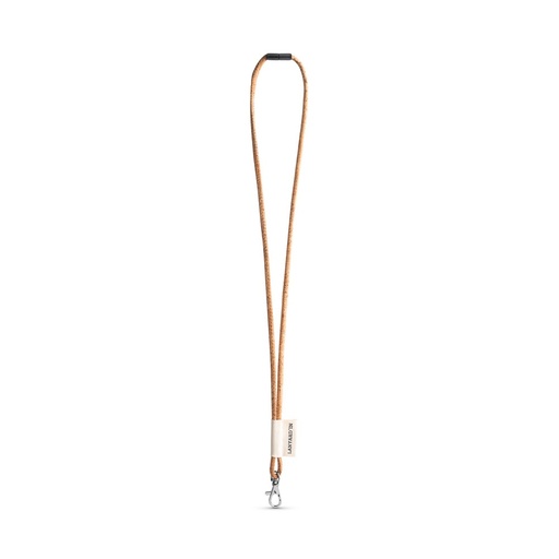 [STR-75096-333] SET Lanyard CORK Long (Ø 5 mm) con moschettone a grilletto da 9 mm e chiusura di sicurezza da Ø 5 mm