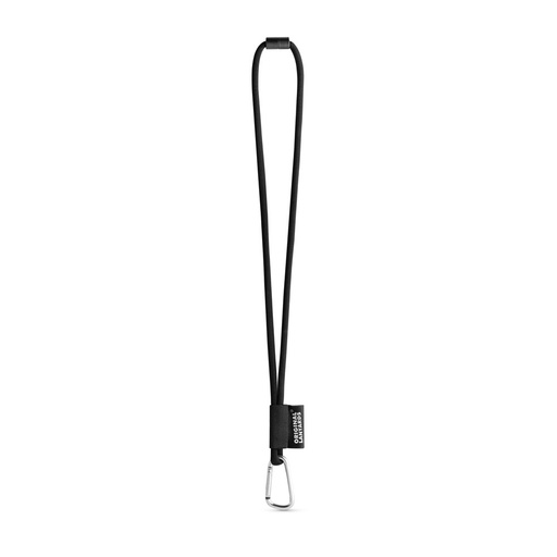 SET Lanyard TUBE Long (Ø 7 mm) con moschettone a D da 55 mm e chiusura di sicurezza da Ø 7 mm