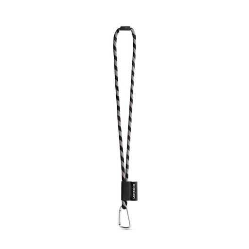 SET Lanyard TUBE Long (Ø 7 mm) con moschettone a D da 55 mm e chiusura di sicurezza da Ø 7 mm