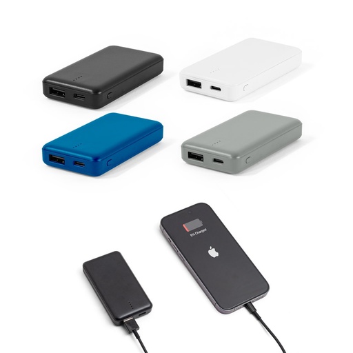 SHERYL. Power bank 4'000 mAh in ABS riciclato (100% rABS)