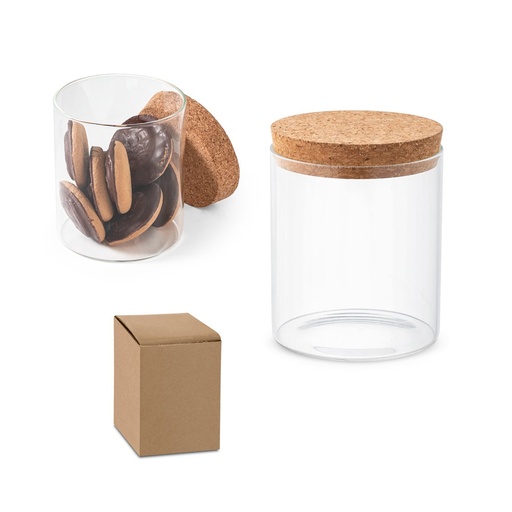 [STR-94079-160] SPICE 700. Contenitore in vetro borosilicato con tappo in sughero 700 mL