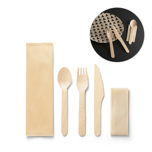[STR-94077-160] SUYA. Set di posate in legno
