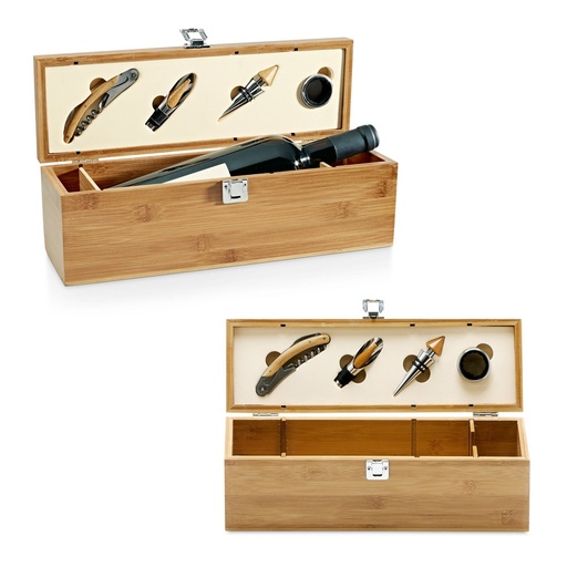 [STR-94189-160] SYRAH. Set da vino in bambù, ABS e acciaio inox