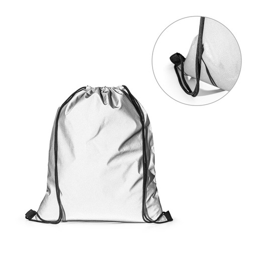 [STR-92798-127] SYROS. Zaino a sacca riflettente (200 g/m²)