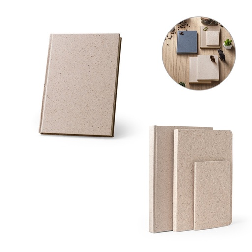 [STR-93296-160] TEAPAD RIGID. Block notes A5 con copertina rigida fabbricata tramite gli scarti delle foglie di tè (65%)
