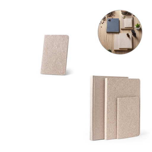 [STR-93293-160] TEAPAD SOFT. Block notes A6 con copertina flessibile fabbricata tramite gli scarti delle foglie di té (65%)