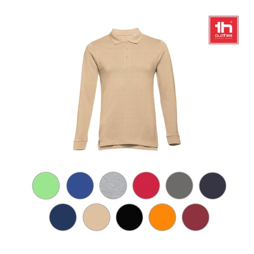 THC BERN 3XL. Polo a manica lunga da uomo