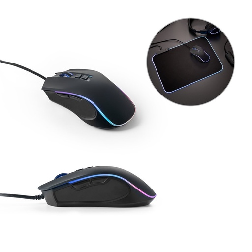 [STR-97133-103] THORNE MOUSE RGB. Mouse da gioco con cavo da 1.5 m e luci LED RGB in ABS