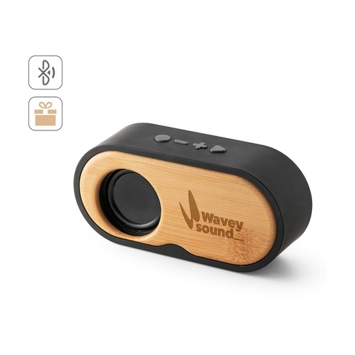[STR-97095-103] TILLY. Altoparlante portatile da 3W con durata della batteria di 5 ore in bambù e ABS riciclato (100% rABS)