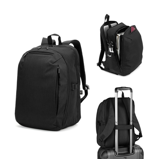 [STR-92540-103] UDINE. Zaino con scomparto apribile completamente in poliestere riciclato 300D ad alta densità 16"
