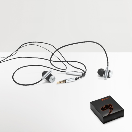 [STR-97923-107] VIBRATION. Auricolari con microfono in metallo e ABS