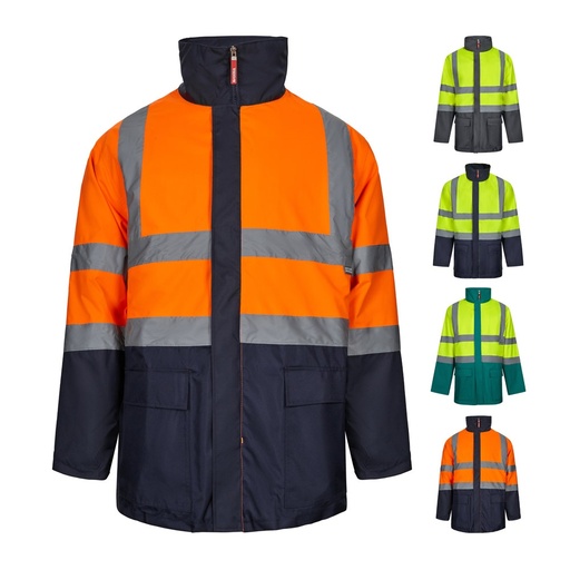 VL JUNO LARGE. Parka bicolore 4-in-1 (180g/m²), in poliestere (100%) con rivestimento in PU