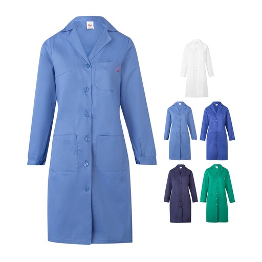 VL RAMA. Grembiule in twill a maniche lunghe (175g/m²), in twill di cotone (35%) e poliestere (65%)
