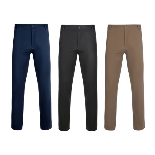 VL VISHNU. Pantaloni chino elasticizzati unisex (260g/m²), in cotone (98%) ed elastan (2%)