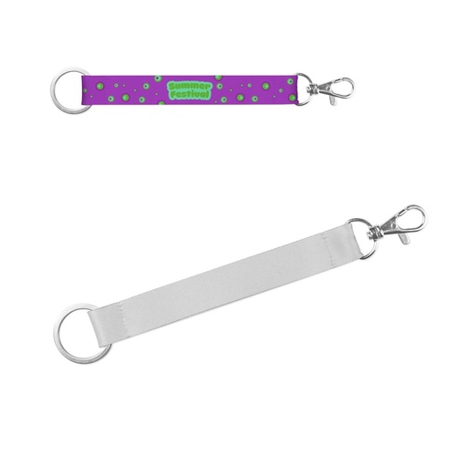 [STR-94421-301] WALSALL. SET Lanyard SUBLIMATION Short II DUO (20 mm) in poliestere riciclato (100% rPET) con anello Ø 32 mm e moschettone a leva da 20 mm