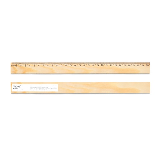 [STR-93661-150] WESLEY 30. Righello in legno di pino con scala graduatada 30 cm
