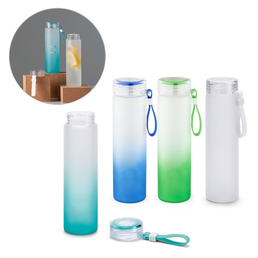 WILLIAMS. Borraccia in vetro borosilicato con tappo in AS 470 mL