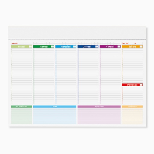 Mini Planning Multicolor