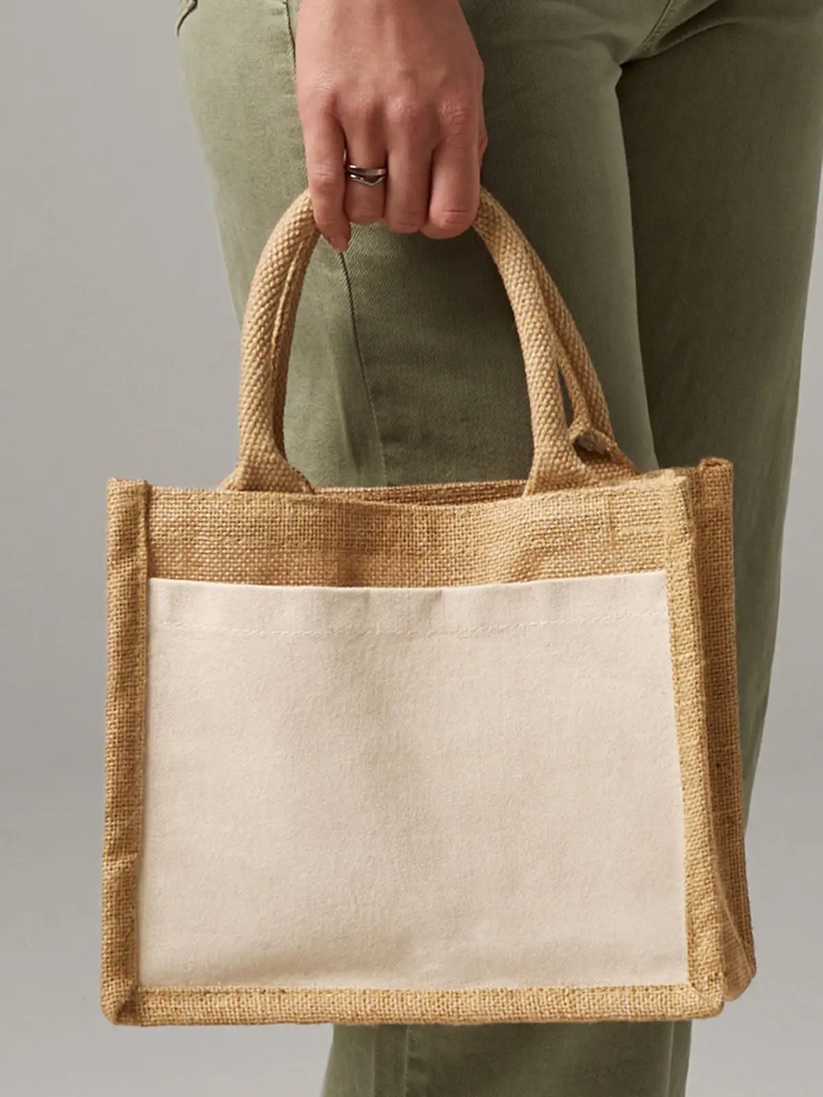 [AW-W425-NAT-UNICA] Cotton Pocket Jute Gift Bag
