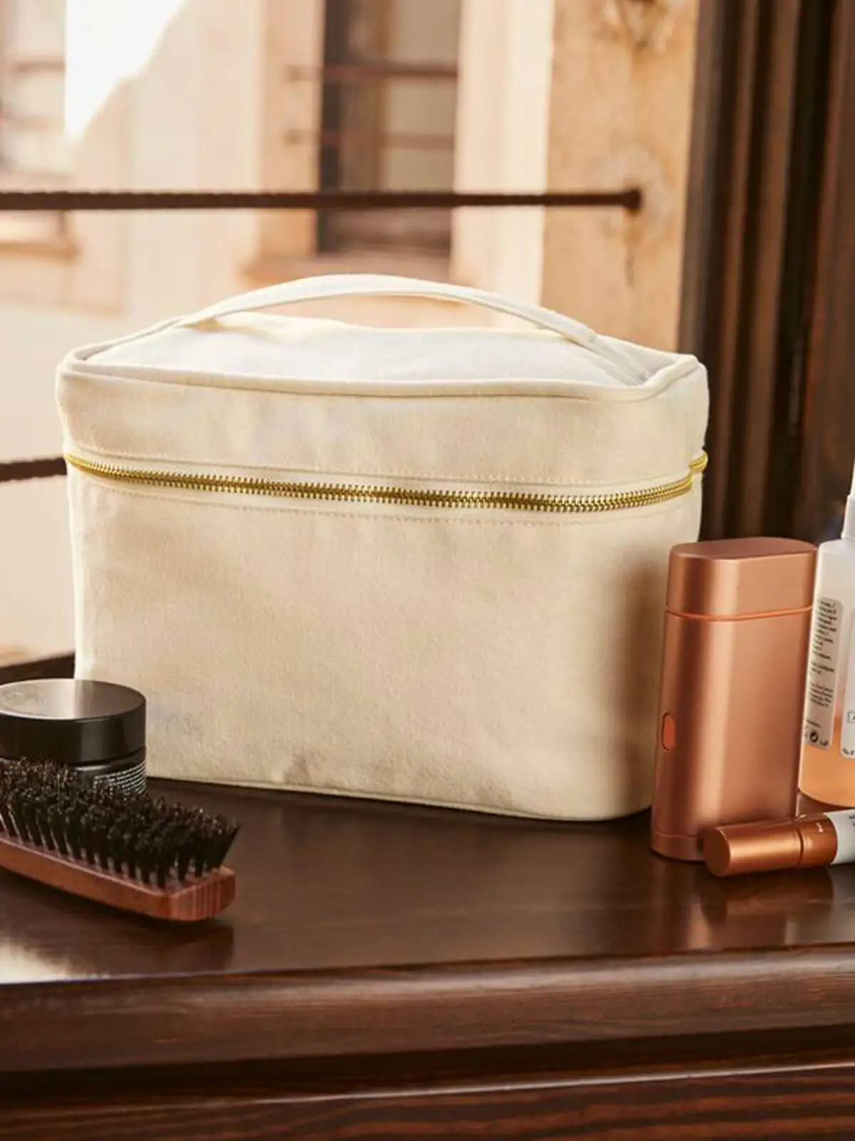 [AW-W558-NAT-UNICA] Canvas Vanity Case