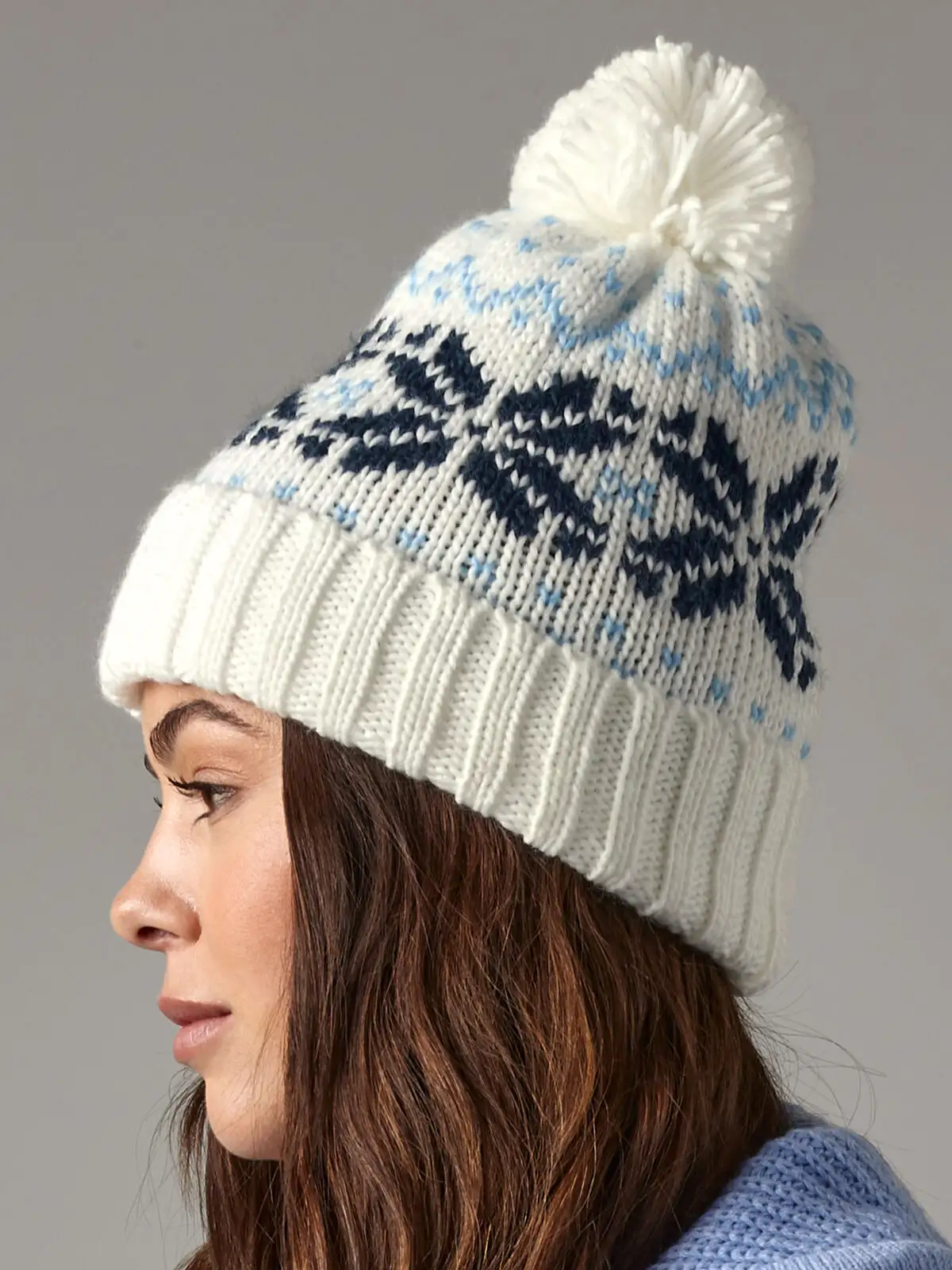Fair Isle Snowstar Beanie