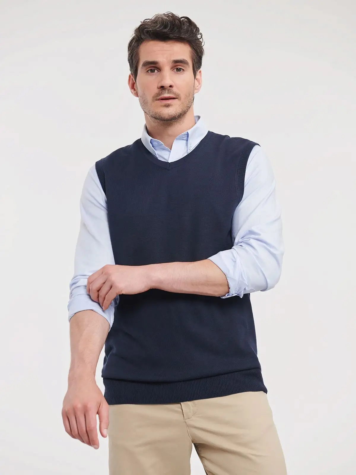 Adults' V-Neck Sleeveless Knitted Pullover
