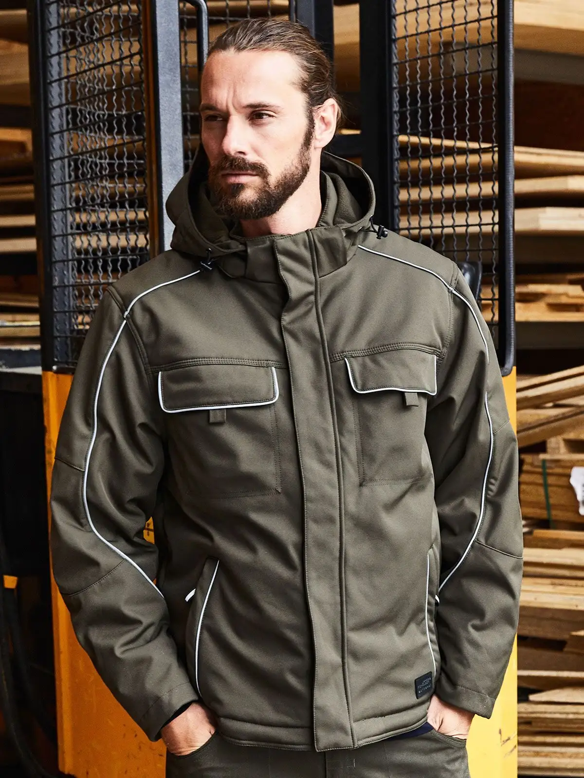 Workwear Softshell Padded Jacket - Solid
