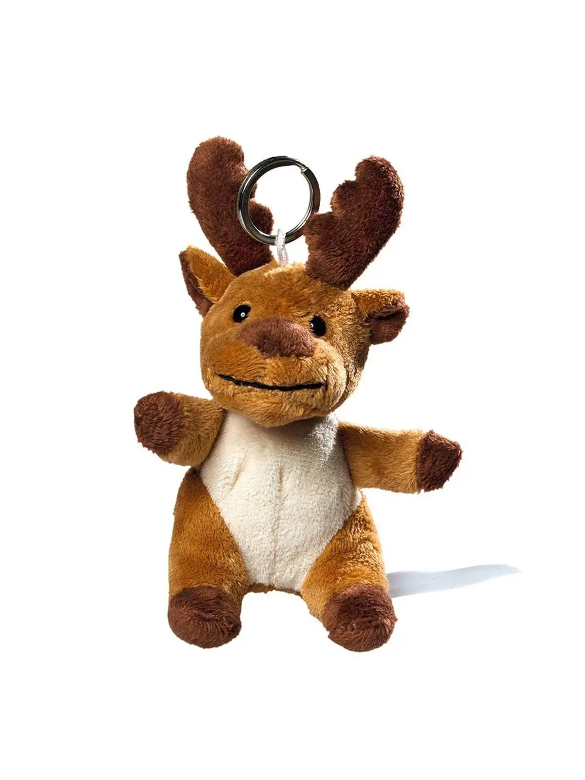 [AW-M160387-BW-UNICA] plush moose with keychain