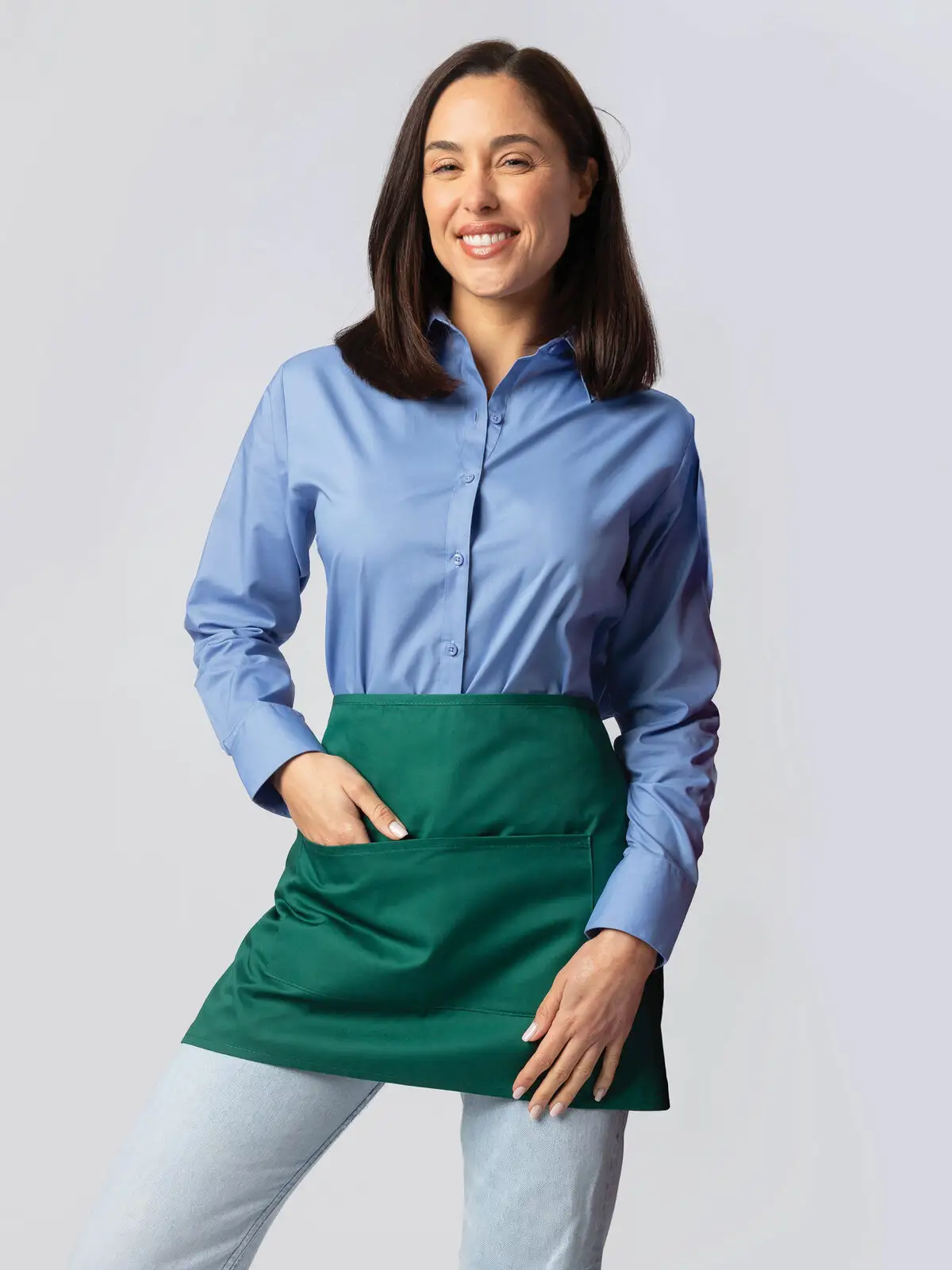 Basic Half Apron With Pocket