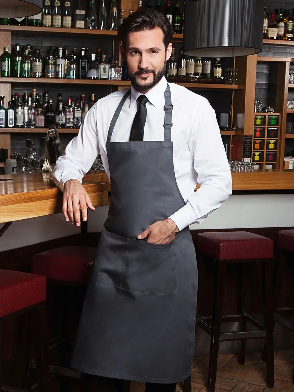 Bistro Apron Basic With Buckle And Pocket