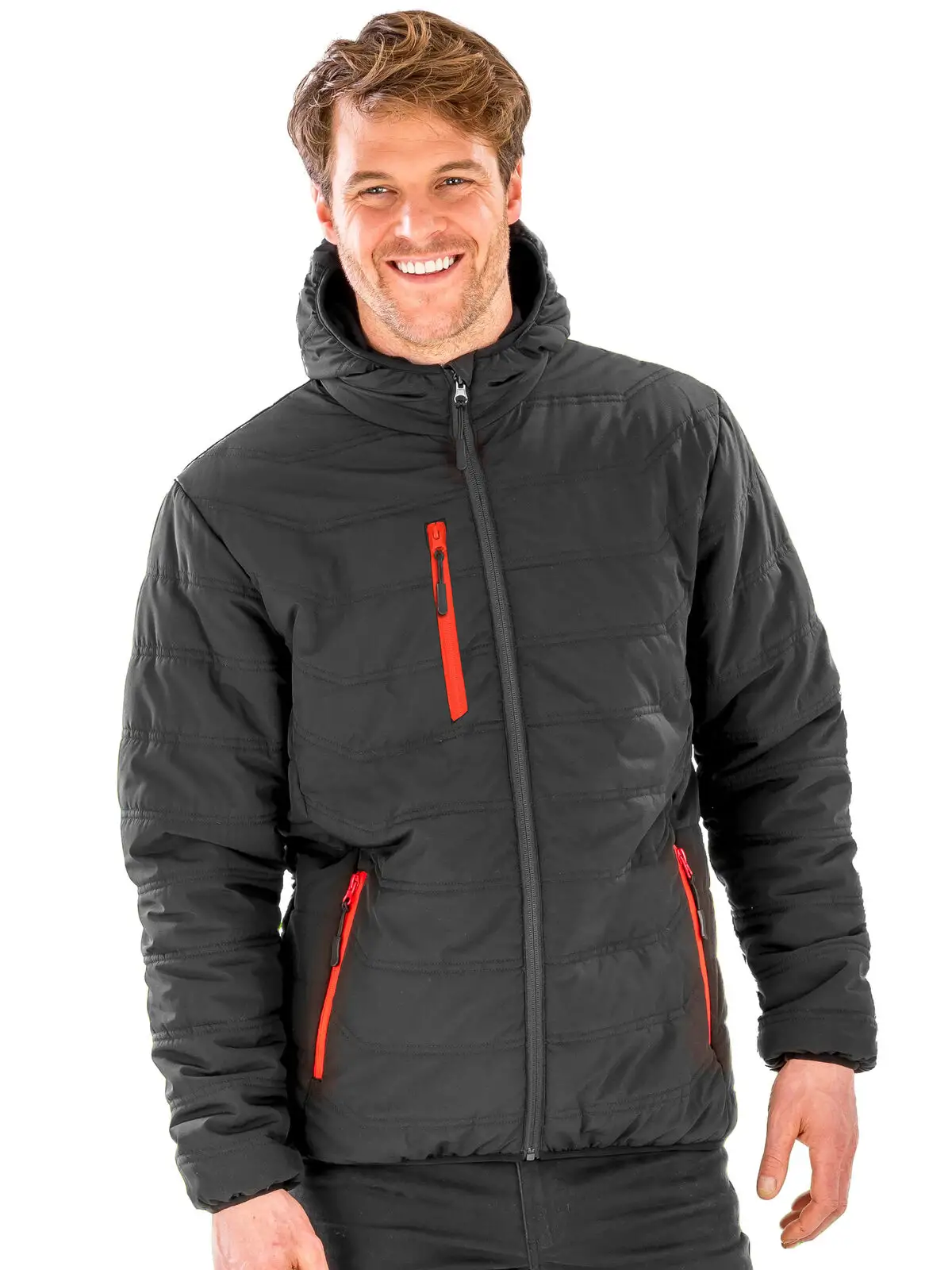 Black Compass Padded Winter Jacket