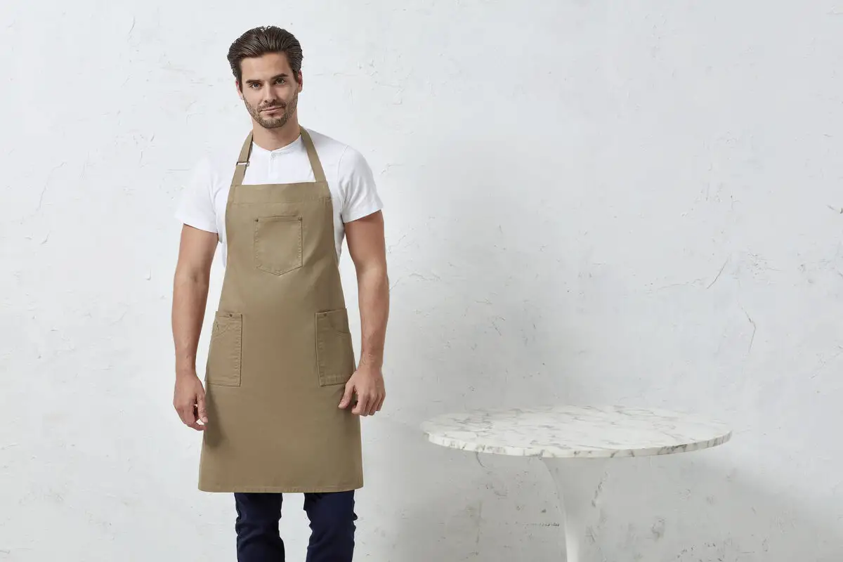 Cotton Chino Bib Apron