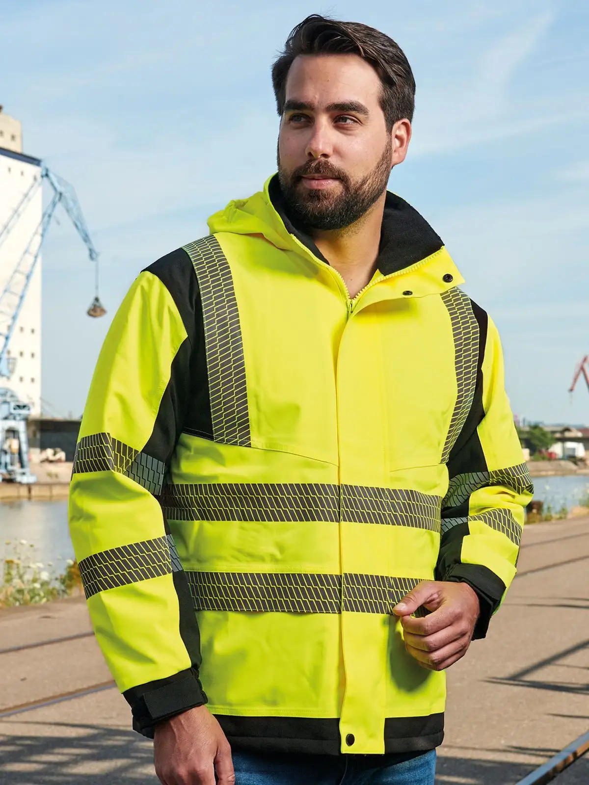 Hi-Vis Softshell Rain Jacket Printable Copenhagen