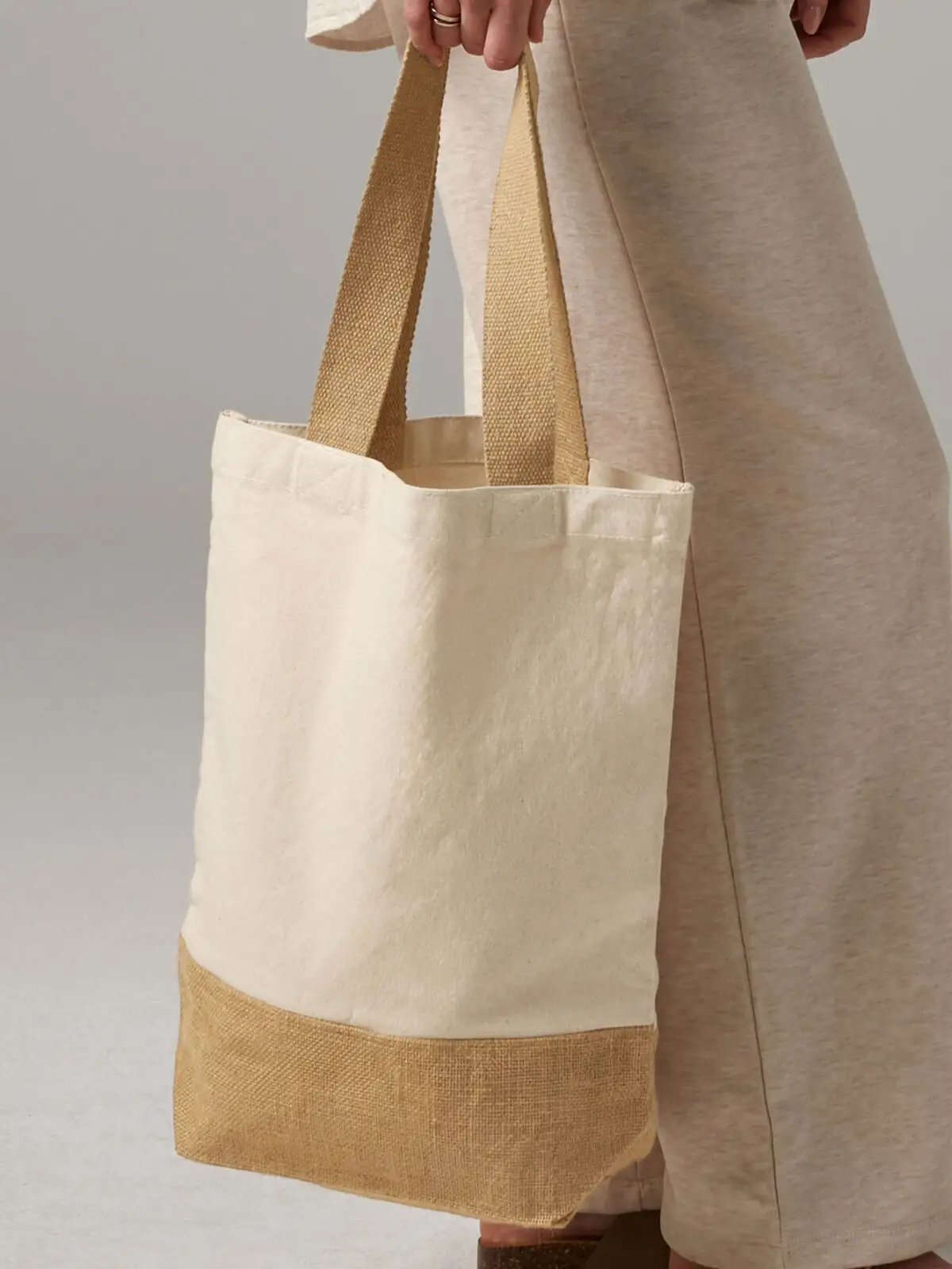 [AW-W450-NAT-UNICA] Jute Base Canvas Shopper