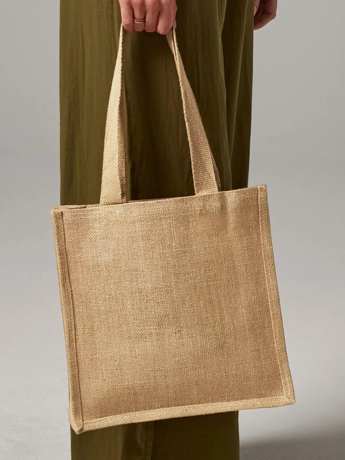[AW-W406-NAT-UNICA] Jute Compact Tote
