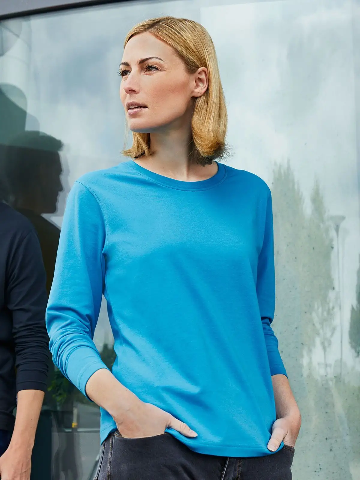 Ladies' Bio Stretch-Longsleeve Work - Solid