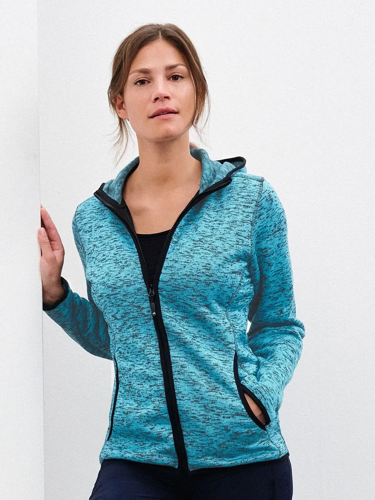 Ladies' Knitted Fleece Hoody