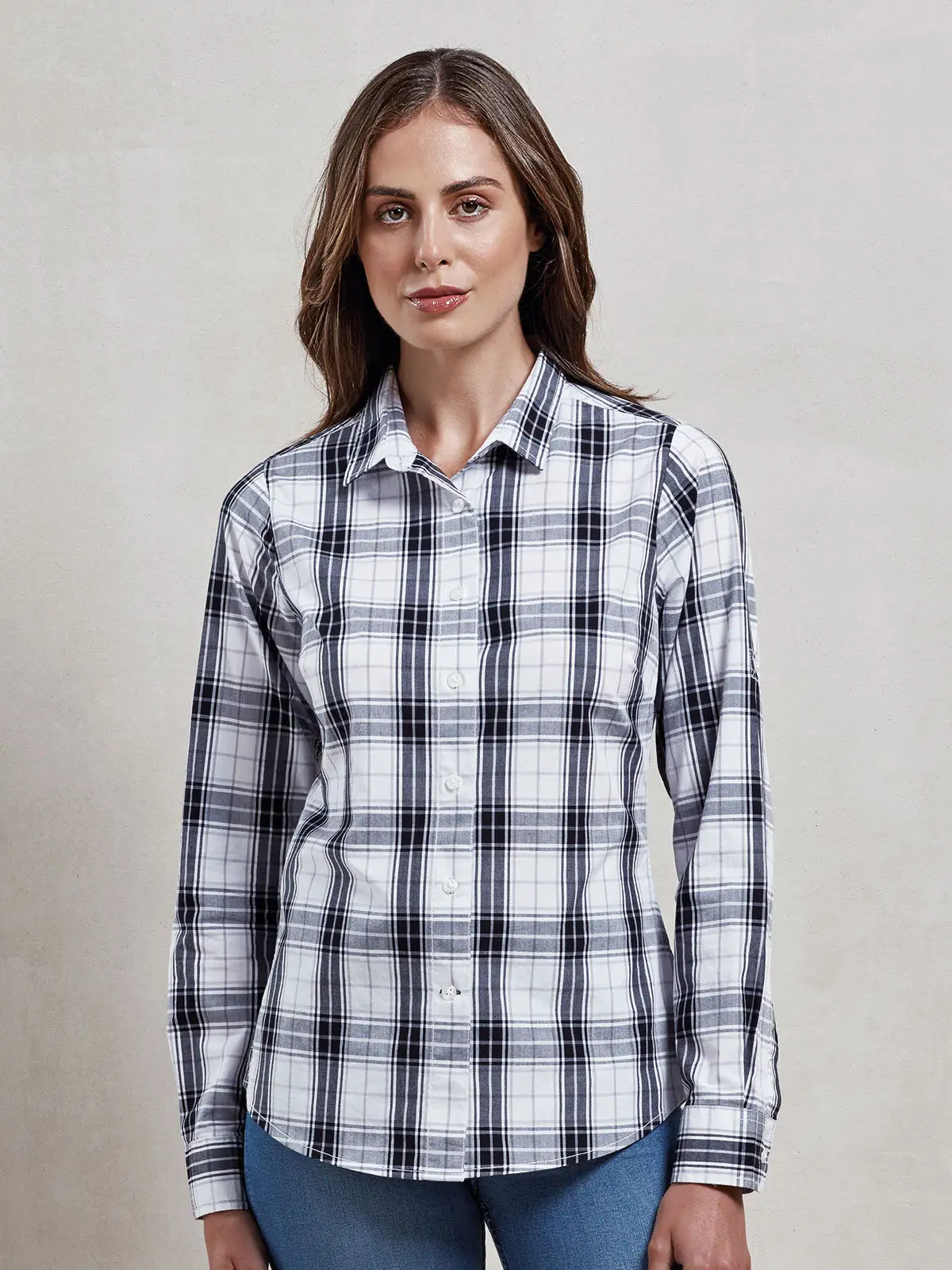 Ladies' LSL 'Ginmill' Check Cotton Bar Shirt
